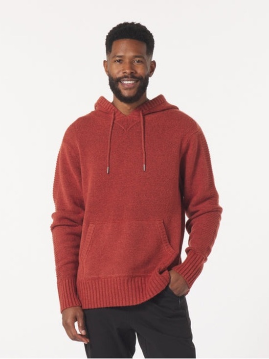 Other - Glyder Unisex Knit Up Hoodie in Brick Red, Size Medium for Men and Women